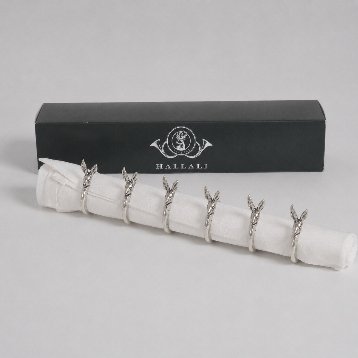 Rond de serviette Lièvre - lot de 6