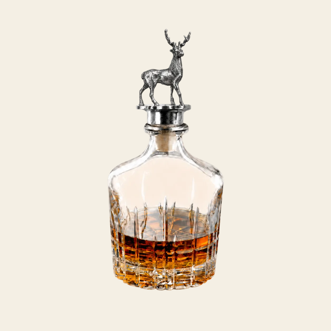 Carafe à whisky Hallali bouchon Cerf