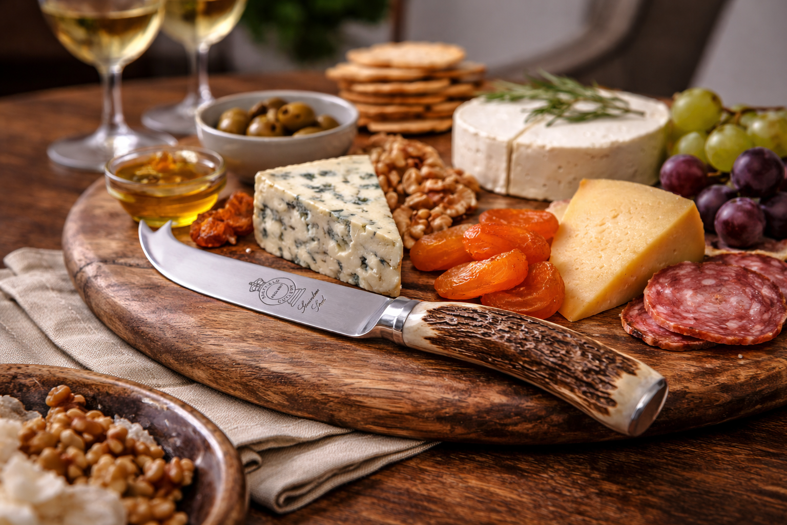Couteau à fromage bois de cerf
