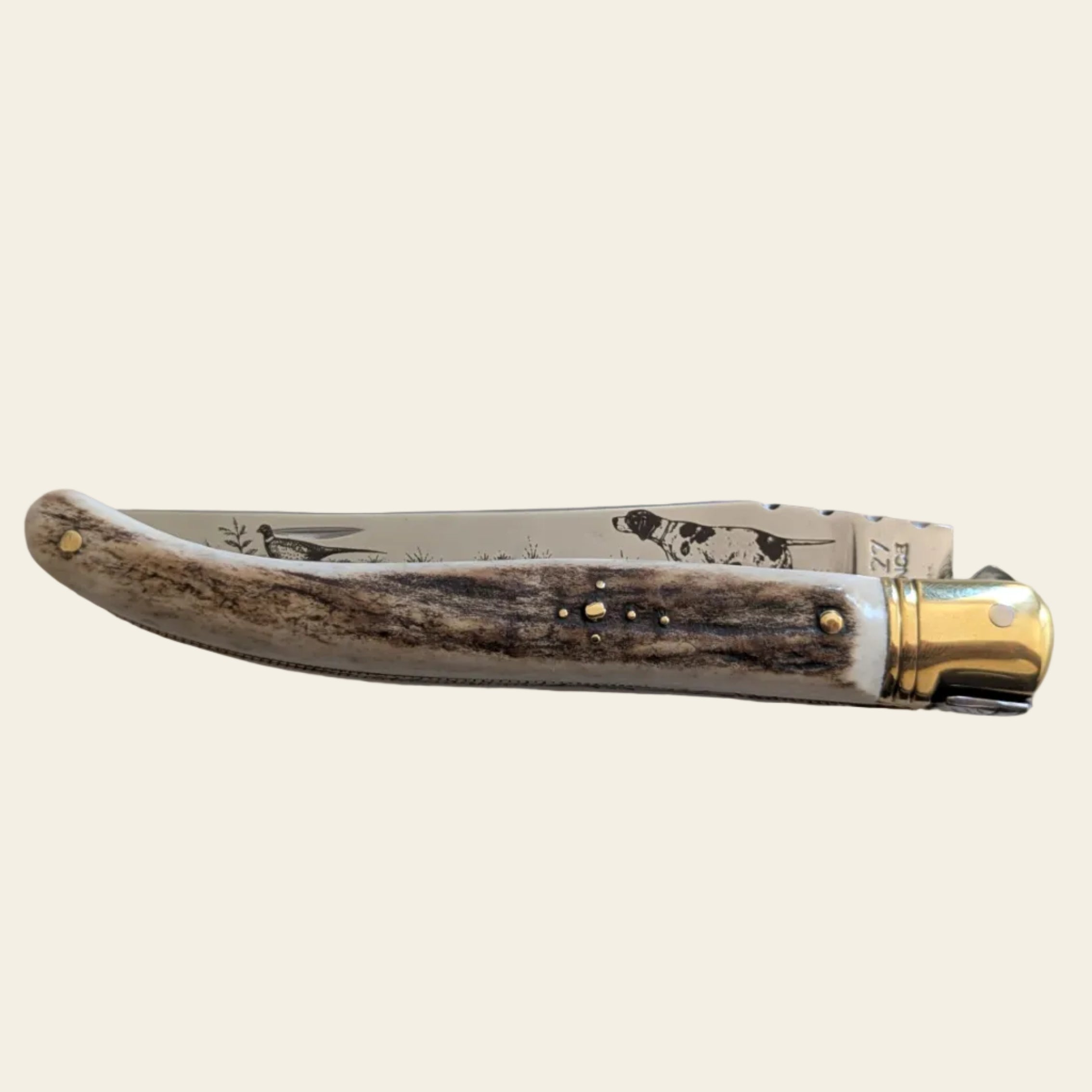 Laguiole gravé - Bois de cerf