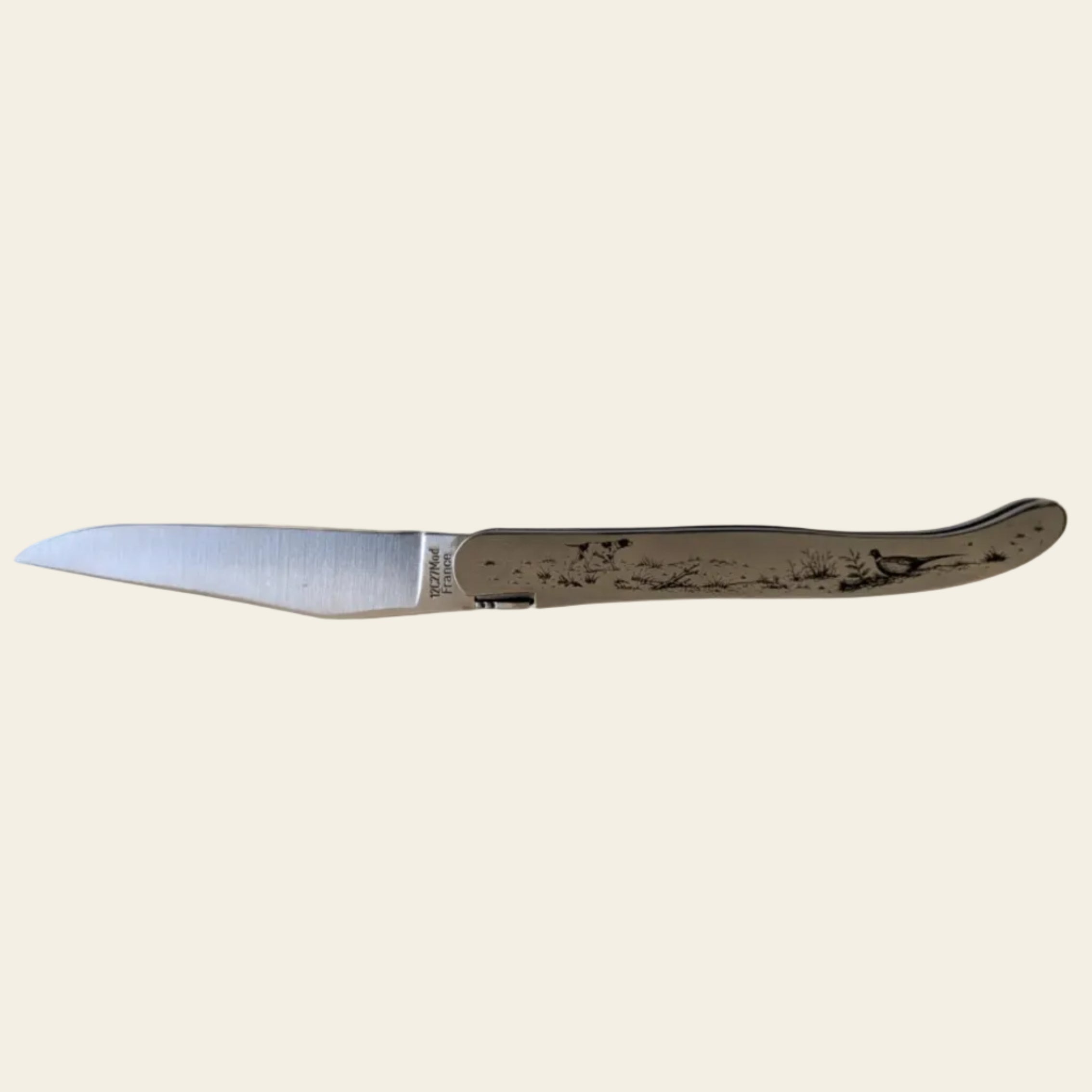 Couteau Laguiole gravure chasse