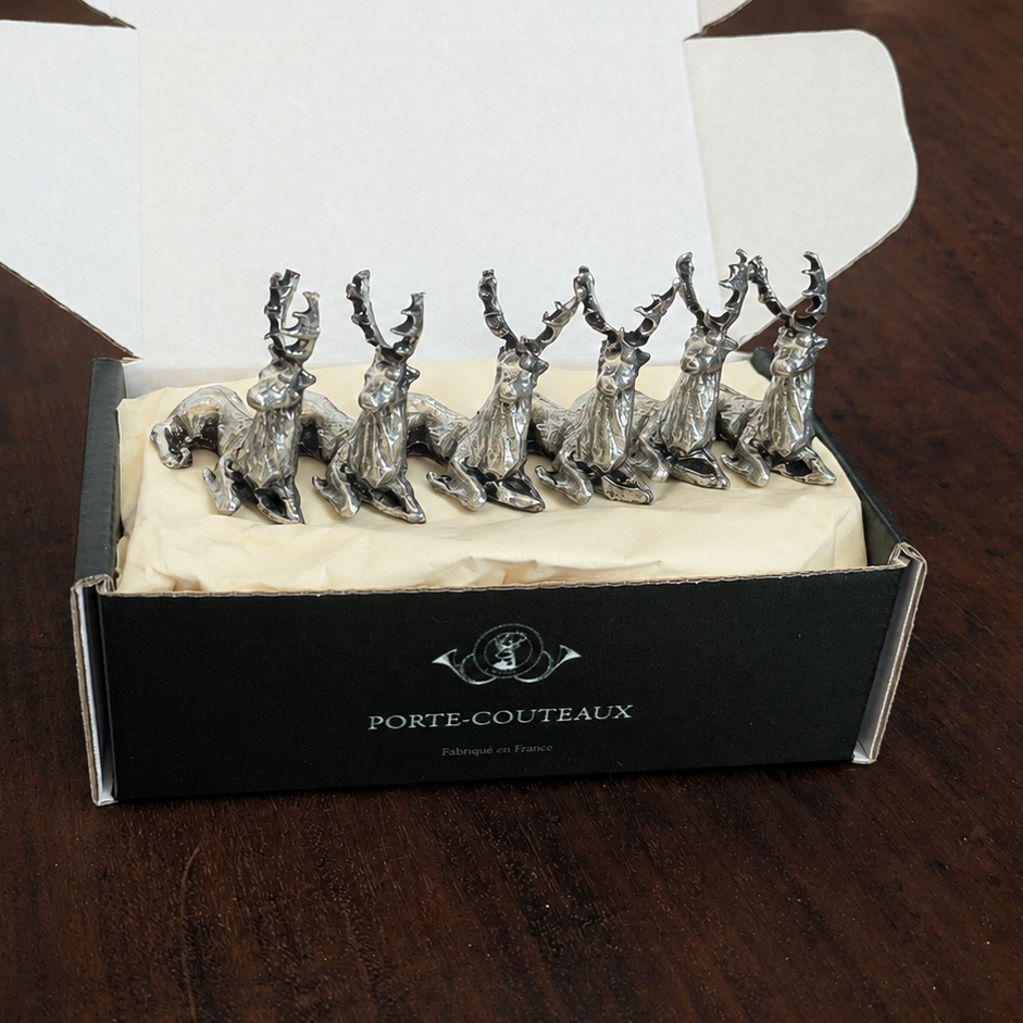 Porte couteaux cadeau pour chasseur Hallali
